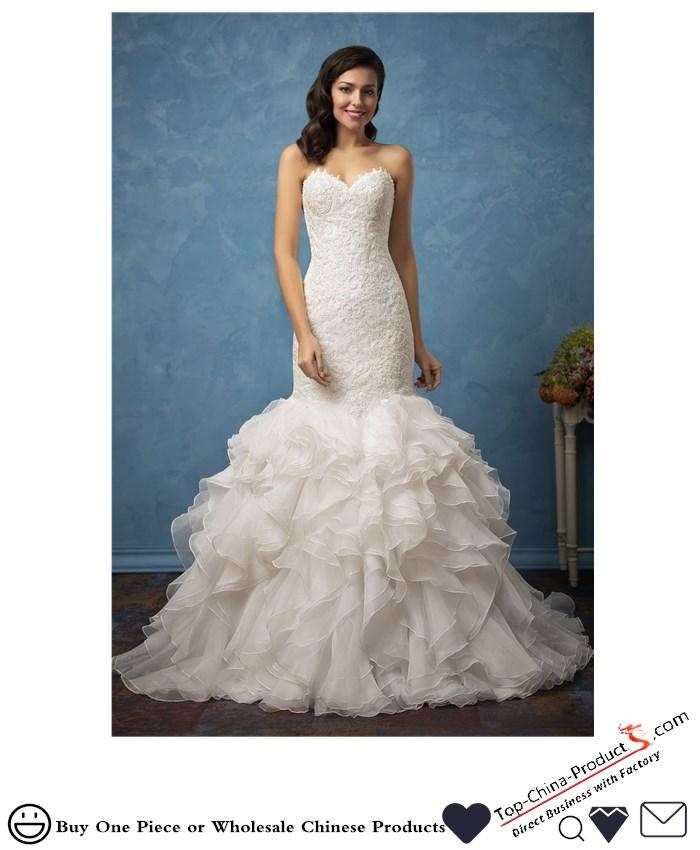 A Line Sweetheart Vintage Lace Bridal Wedding Dress Mermaid Gowns