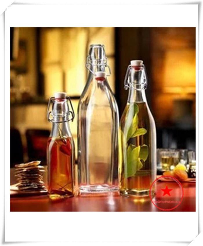 Beverage Transparent Glass Bottle With 250ml/500ml/1000ml 