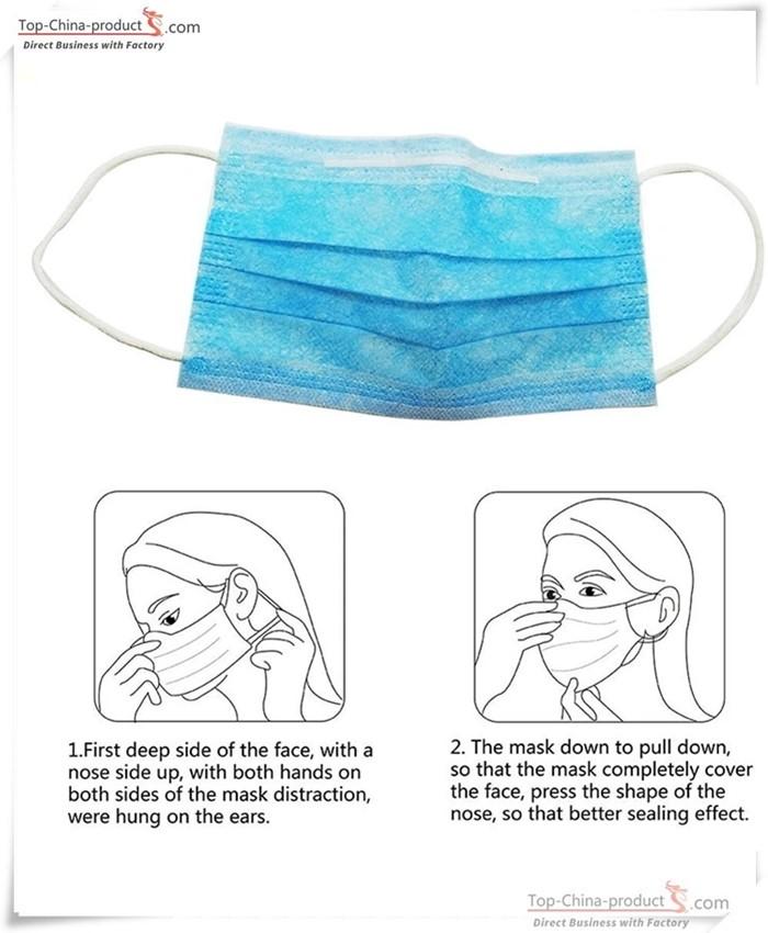 Chinese Comfortable Fit Health Non Woven PP Surgical Medical Face Mask for Single Use